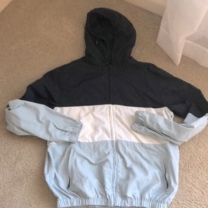 PacSun nylon zip hooded windbreaker